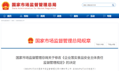 由县级以上处所市场监视办理部分按照食物平安